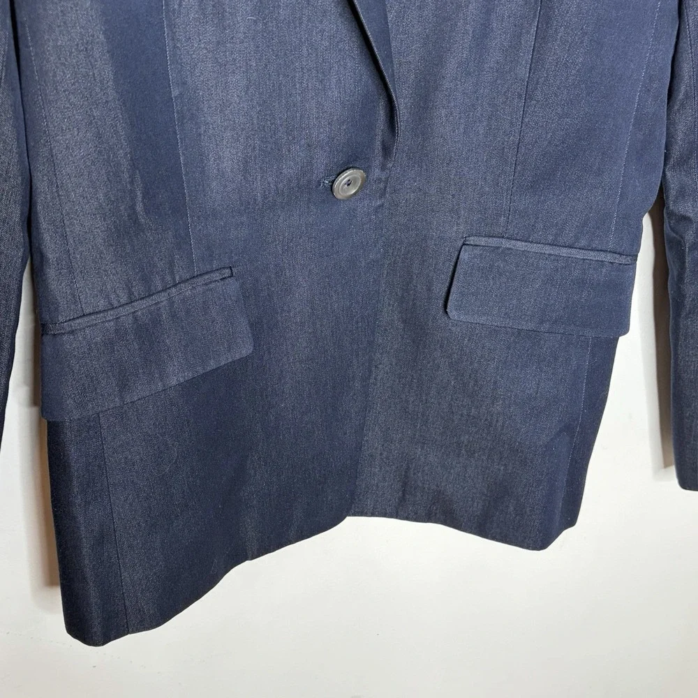 Brooks Brothers Stellita Fit Blazer Womens 4 Loro Piana Navy Cotton Old Money